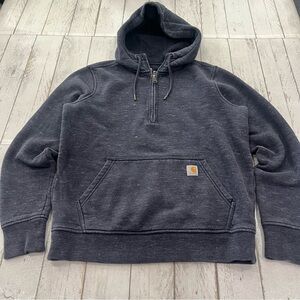 Carhartt Women's Clarksburg Half Zip Hooded Sweatshirt Sz S